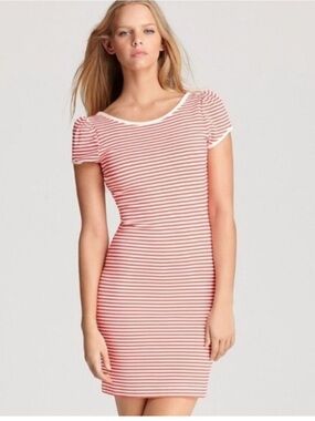 Juicy Couture Pink & White Striped Short Sleeve Mini Dress